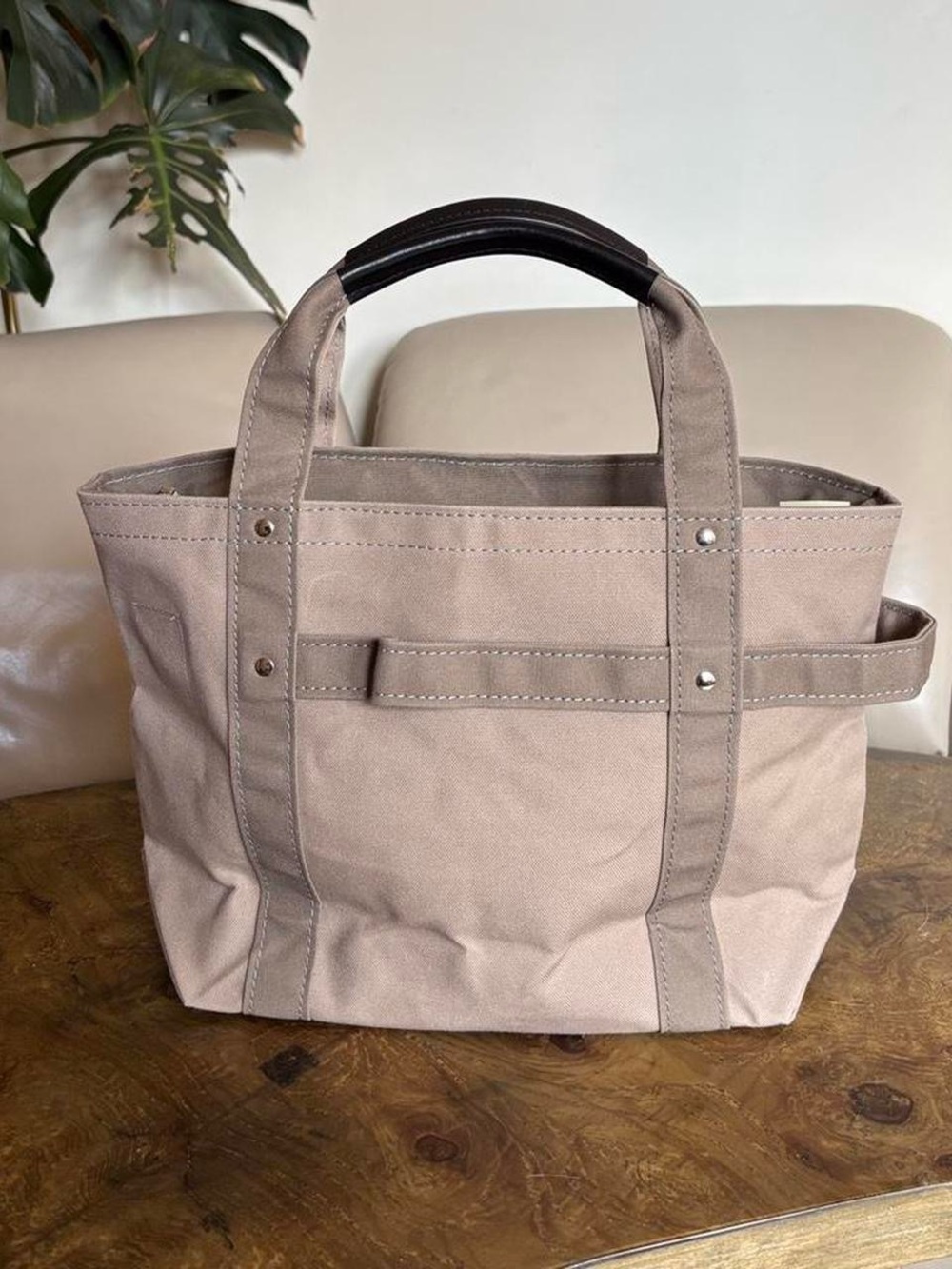 TEMBEA Harvest Tote Bag Leather Handles Made in Japan